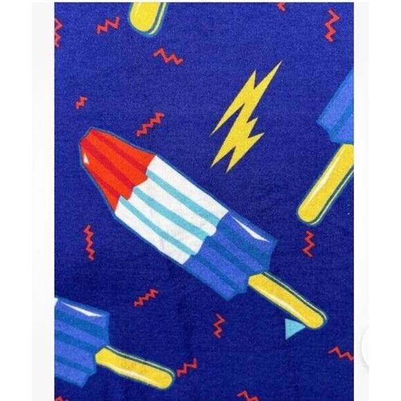 Tipsy‎ Elves Blue Grande Finale Bombpop Popscicle USA Button down SS Men’s 3XL - Picture 4 of 6